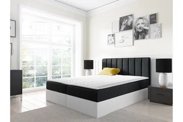 Vasil Kontinentalsäng 120x200 - Svart - Products - Möbler - Säng - Säng med förvaring