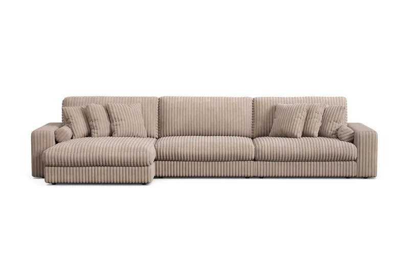 Arken Lyx 6-sits Vändbar L-formad Djup Divansoffa i Manchester - Greige - Products - Möbler - Soffa - Divansoffa & schäslongsoffa