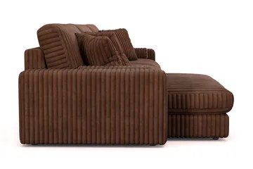 Arken Lyx 6-sits Vändbar L-formad Djup Divansoffa i Manchester - Mörkbrun - Products - Möbler - Soffa - Divansoffa & schäslongsoffa