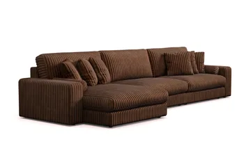 Arken Lyx 6-sits Vändbar L-formad Djup Divansoffa i Manchester - Mörkbrun - Products - Möbler - Soffa - Divansoffa & schäslongsoffa