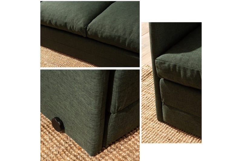 2-sits bäddsoffa Rubby (148 x 70 x 66 cm) Grön - Grön - Products - Möbler - Soffa - Bäddsoffa - 2 sits bäddsoffa