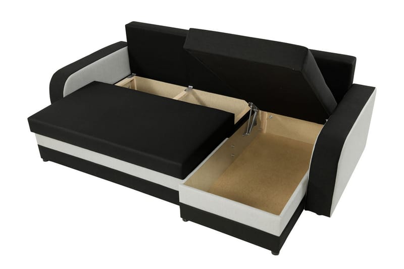 Alvared 3-sits Hörnbäddsoffa Universal - Grå/Röd - Products - Möbler - Soffa - Bäddsoffa - Bäddsoffa divan