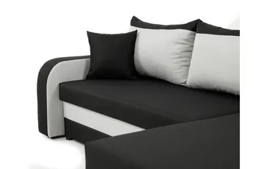 Alvared 3-sits Hörnbäddsoffa Universal - Grå/Vit - Products - Möbler - Soffa - Bäddsoffa - Bäddsoffa divan