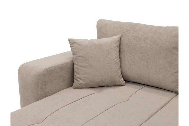 Flo Bäddsoffa Dubbeldivan 4-sits i Plysch - Vit - Products - Möbler - Soffa - Bäddsoffa - Bäddsoffa divan