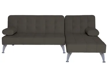 Bäddsoffa med divan brun sammet 198 cm - brun - Products - Möbler - Soffa - Bäddsoffa - Bäddsoffa divan