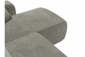 Barile Bäddsoffa Dubbeldivan 4-sits i Plysch - Grå - Products - Möbler - Soffa - Bäddsoffa - U bäddsoffa