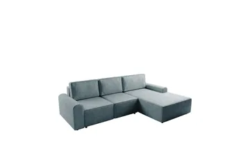 Bella Bäddsoffa med Divan 3-sits i Plysch