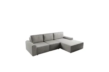 Bella Bäddsoffa med Divan 3-sits i Plysch