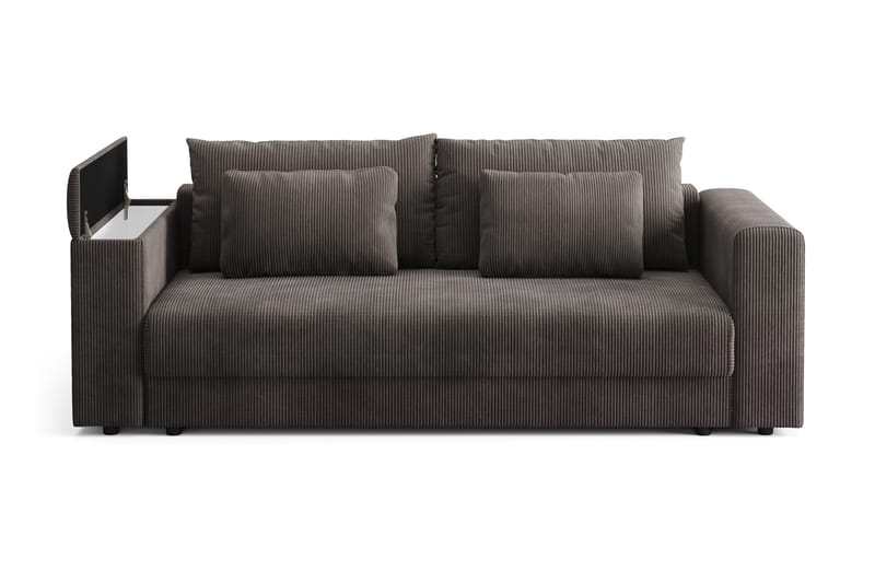 Bergen Extra djup 3-sits Bäddsoffa med Bäddmadrass i Memoryskum och Tvättbar klädsel - Mörkgrå - Products - Möbler - Soffa - Bäddsoffa - 3 sits bäddsoffa