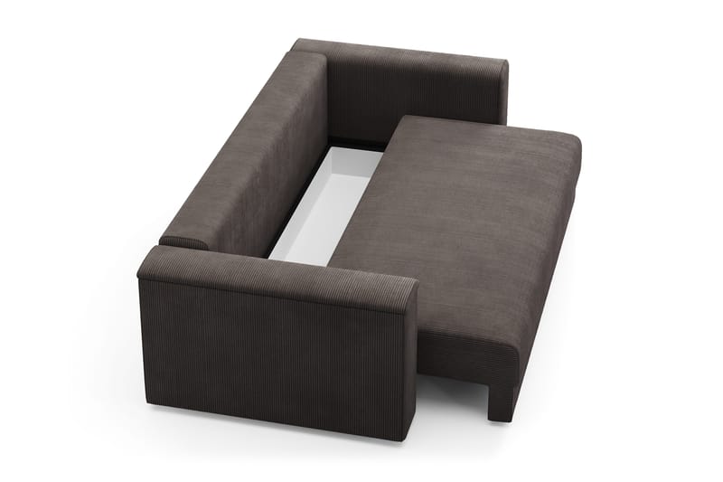 Bergen Extra djup 3-sits Bäddsoffa med Bäddmadrass i Polyesterskum Vändbar Sommar- & Vintersida och Tvättbar klädsel - Mörkgrå - Products - Möbler - Soffa - Bäddsoffa - 3 sits bäddsoffa