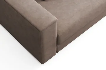 Bergen Extra djup 3-sits Bäddsoffa med Bäddmadrass i Polyesterskum och Tvättbar klädsel - Brun - Products - Möbler - Soffa - Bäddsoffa - 3 sits bäddsoffa