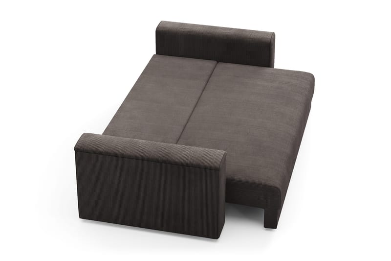 Bergen Extra djup 3-sits Bäddsoffa med Bäddmadrass i Polyesterskum Vändbar Sommar- & Vintersida och Tvättbar klädsel - Mörkgrå - Products - Möbler - Soffa - Bäddsoffa - 3 sits bäddsoffa