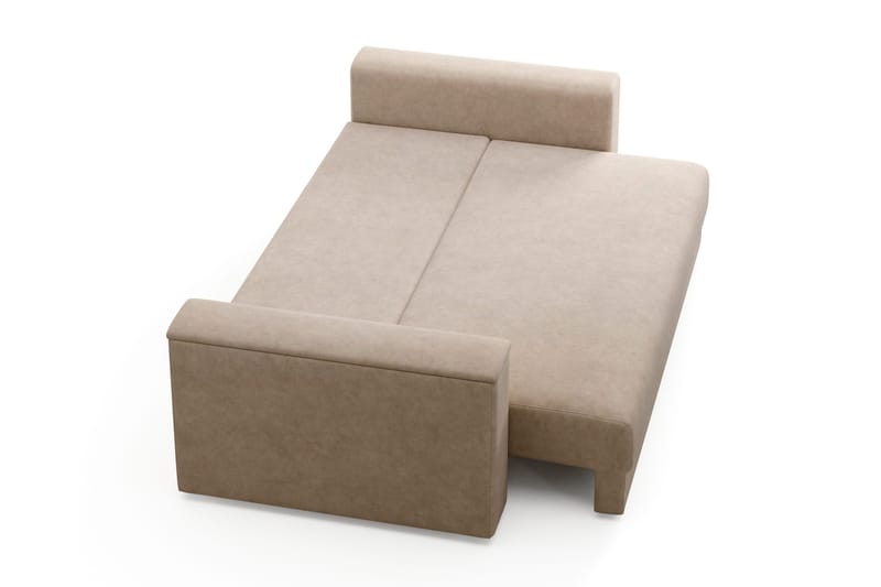 Bergen Extra djup 3-sits Bäddsoffa med Bäddmadrass i Polyesterskum och Tvättbar klädsel - Brun Tyg - Products - Möbler - Soffa - Bäddsoffa - 3 sits bäddsoffa