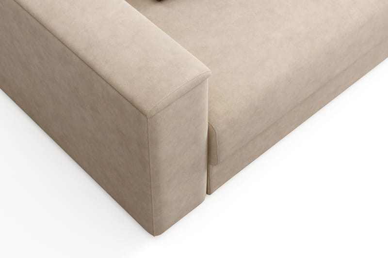 Bergen Extra djup 3-sits Bäddsoffa med Bäddmadrass i Polyesterskum och Tvättbar klädsel - Brun Tyg - Products - Möbler - Soffa - Bäddsoffa - 3 sits bäddsoffa