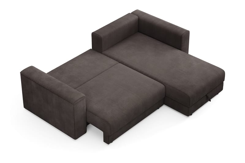 Bergen Extra djup 3-sits Bäddsoffa med Divan och Bäddmadrass i Memoryskum och Tvättbar klädsel - Mörkgrå - Products - Möbler - Soffa - Bäddsoffa - Bäddsoffa divan