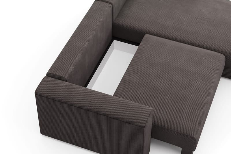 Bergen Extra djup 3-sits Bäddsoffa med Divan och Bäddmadrass i Polyesterskum och Tvättbar klädsel - Taupe - Products - Möbler - Soffa - Bäddsoffa - Bäddsoffa divan