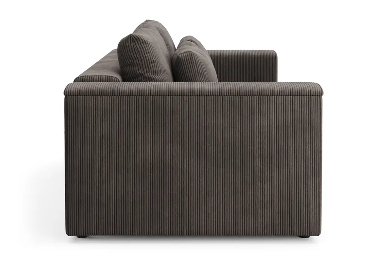 Bergen Extra Djup 3-sits Bäddsoffa med förvaring i manchester - Mörkgrå - Products - Möbler - Soffa - Bäddsoffa - 3 sits bäddsoffa