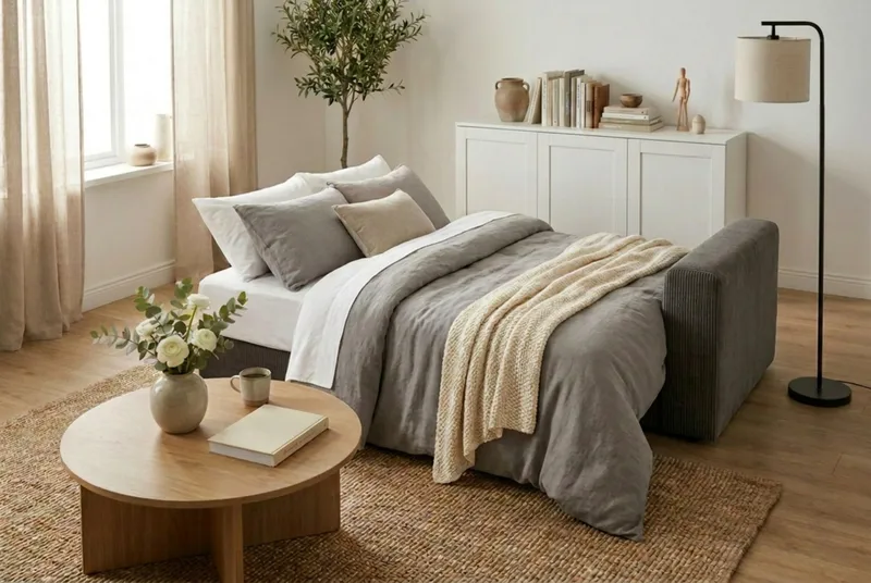 Bergen Extra Djup 3-sits Bäddsoffa med förvaring i manchester - Mörkgrå - Products - Möbler - Soffa - Bäddsoffa - 3 sits bäddsoffa