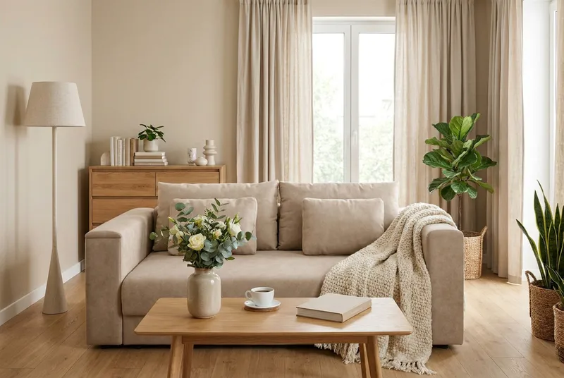Bergen Extra Djup Framåtbäddad 3-sits Bäddsoffa med förvaring - Beige - Products - Möbler - Soffa - Bäddsoffa - 3 sits bäddsoffa