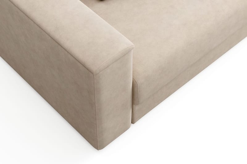 Bergen Extra Djup Framåtbäddad 3-sits Bäddsoffa med vändbar divan och förvaring - Beige - Products - Möbler - Soffa - Bäddsoffa - Bäddsoffa divan