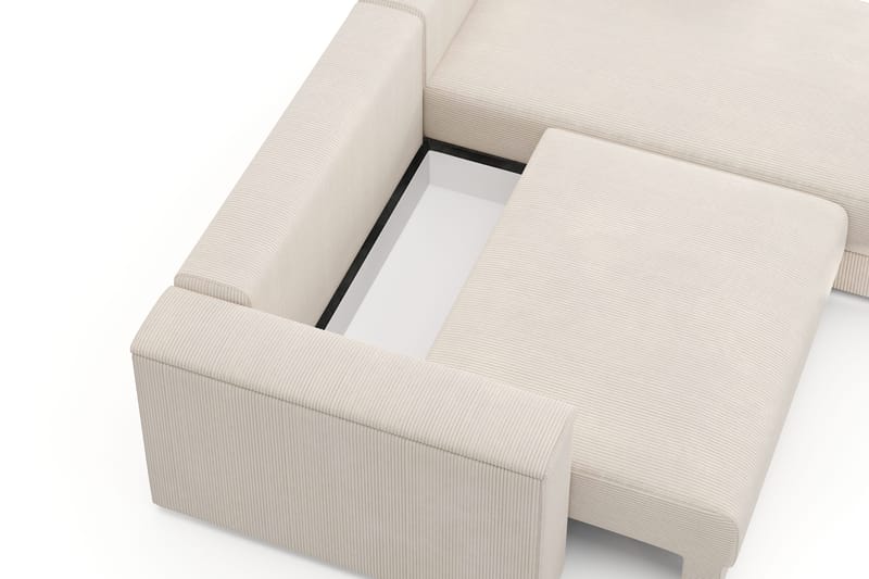 Bergen Extra Djup Framåtbäddad 3-sits Bäddsoffa med vändbar divan och förvaring i manchester - Beige - Products - Möbler - Soffa - Bäddsoffa - Bäddsoffa divan
