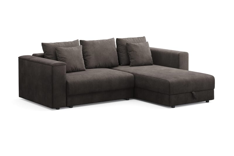 Bergen Extra Djup Framåtbäddad 3-sits Bäddsoffa med vändbar divan och förvaring i manchester - Brun - Products - Möbler - Soffa - Bäddsoffa - Bäddsoffa divan