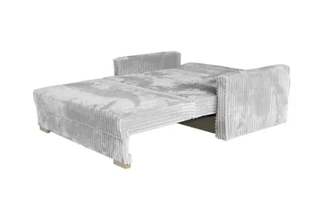 Denegal 2-sits liten bäddsoffa i Plysch - Grå - Products - Möbler - Soffa - Bäddsoffa - Bäddsoffa längsbäddad