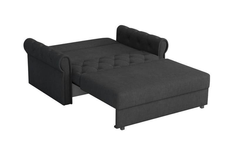 Denegal 2-sits liten bäddsoffa i Plysch - Blå - Products - Möbler - Soffa - Bäddsoffa - 2 sits bäddsoffa