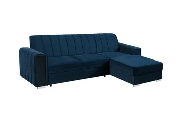 Denegal 3-sits Hörnbäddsoffa Dark blue - Products - Möbler - Soffa - Bäddsoffa - Hörnbäddsoffa