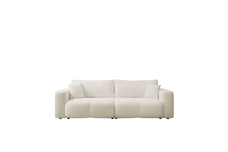 Flo Bäddsoffa 3-sits i Plysch - Grå - Products - Möbler - Soffa - Bäddsoffa - 3 sits bäddsoffa