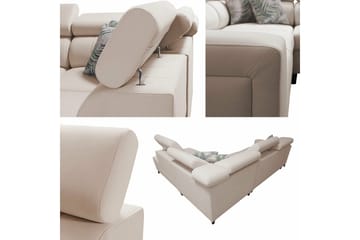 Galbally 3-sits Hörnbäddsoffa Beige/Light beige - Products - Möbler - Soffa - Bäddsoffa - Hörnbäddsoffa