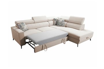 Galbally 3-sits Hörnbäddsoffa Pink - Products - Möbler - Soffa - Bäddsoffa - Hörnbäddsoffa