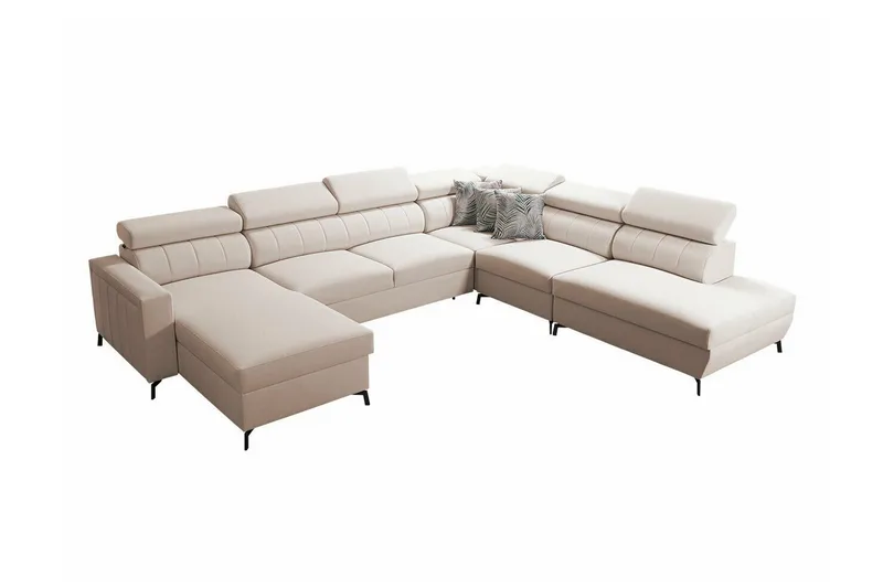 Galbally 5-sits Hörnbäddsoffa beige
