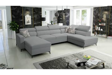 Galbally 5-sits Hörnbäddsoffa Light grey/Dark grey - Products - Möbler - Soffa - Bäddsoffa - Bäddsoffa divan