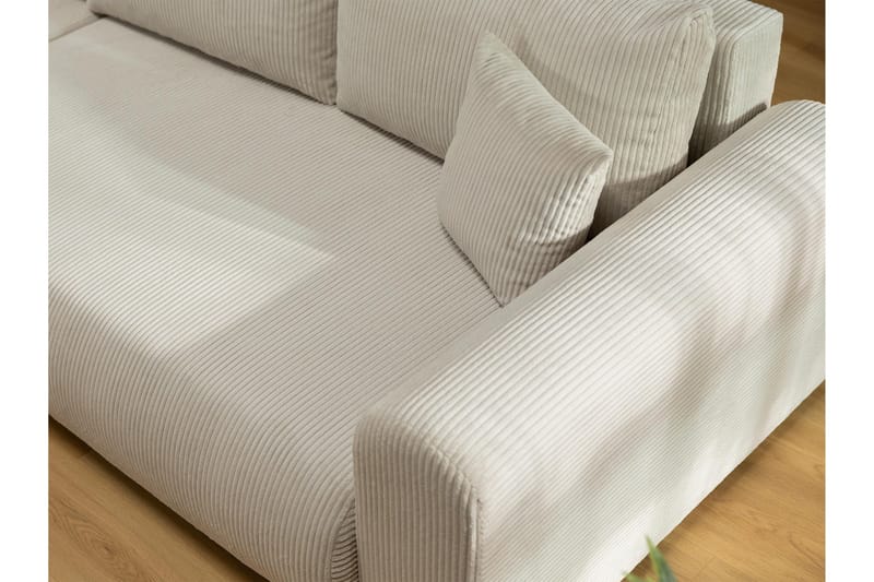 Handda Bäddsoffa med Divan 3-sits i Bouclé - Beige - Products - Möbler - Soffa - Bäddsoffa - Bäddsoffa divan