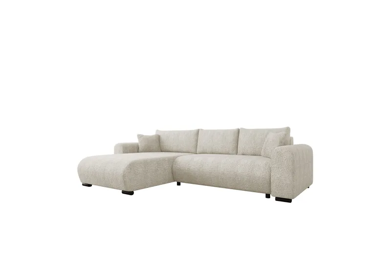 Handda Bäddsoffa med Divan 3-sits i Bouclé - Beige - Products - Möbler - Soffa - Bäddsoffa - Bäddsoffa divan