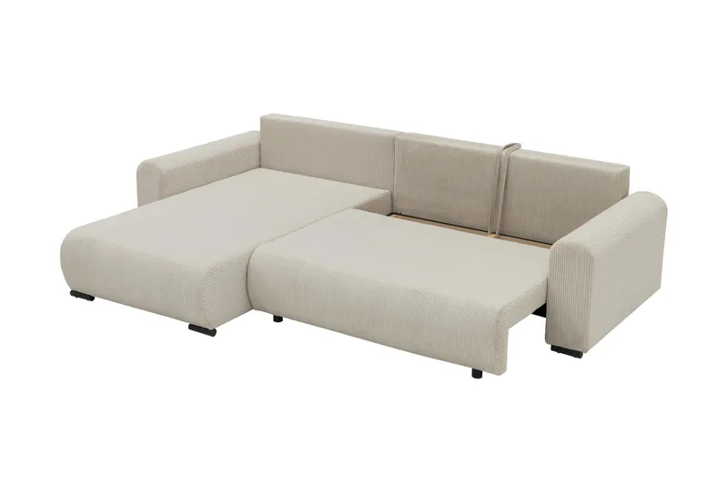 Handda Bäddsoffa med Divan 3-sits i Bouclé - Beige - Products - Möbler - Soffa - Bäddsoffa - Bäddsoffa divan