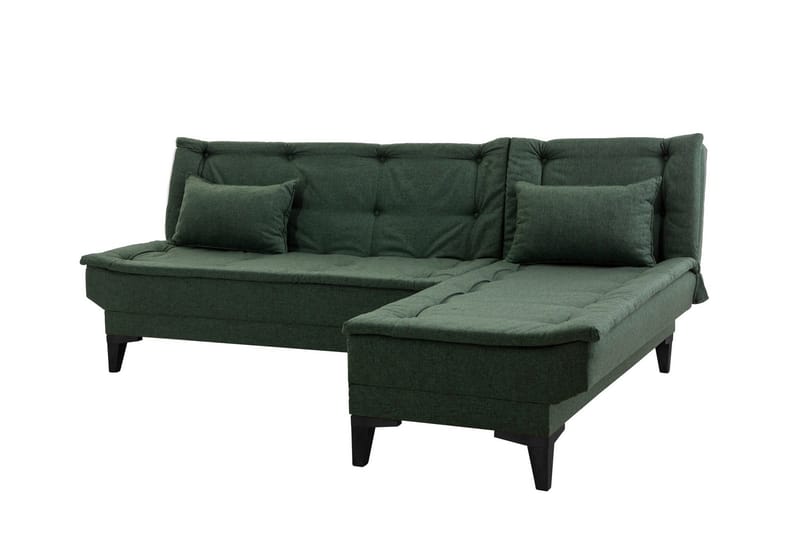 Hunterville Bäddsoffa m. Divan 4-sits - Grön - Products - Möbler - Soffa - Bäddsoffa - Bäddsoffa divan