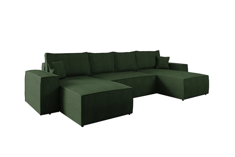 Knocklong 4-sits Hörnbäddsoffa - Grön - Products - Möbler - Soffa - Bäddsoffa - Hörnbäddsoffa