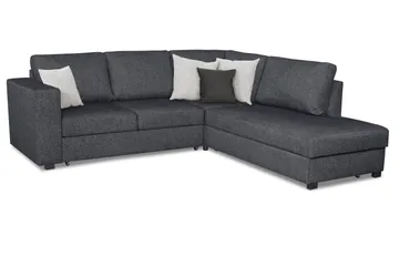 Leo Bäddsoffa 3-sits med Schäslong Höger - Mörkgrå - Products - Möbler - Soffa - Bäddsoffa - Bäddsoffa divan