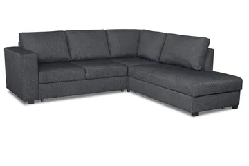 Leo Bäddsoffa 3-sits med Schäslong Höger - Mörkgrå - Products - Möbler - Soffa - Bäddsoffa - Bäddsoffa divan
