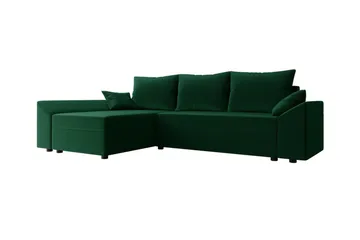 Midfeld 3-sits Hörnbäddsoffa Dark green - Products - Möbler - Soffa - Bäddsoffa - Hörnbäddsoffa