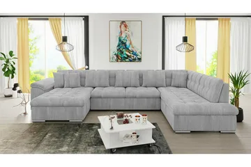 Sakri 5-sits Hörnbäddsoffa Light grey/Dark grey - Products - Möbler - Soffa - Bäddsoffa - Bäddsoffa divan