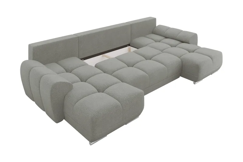 Simerly Bäddsoffa Dubbeldivan 4-sits - Mörkgrå - Products - Möbler - Soffa - Bäddsoffa - U bäddsoffa