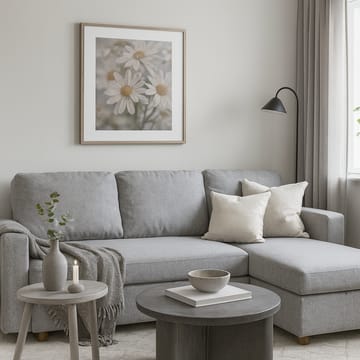 Soffa med förvaring grå 214 cm bred - Grå - Products - Möbler - Soffa - Bäddsoffa - Bäddsoffa divan