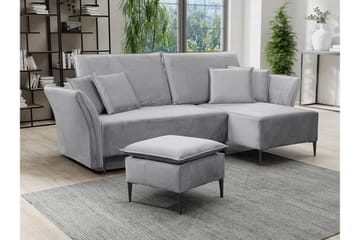 Staffin 3-sits Hörnbäddsoffa Ljusgrå - Products - Möbler - Soffa - Bäddsoffa - Hörnbäddsoffa