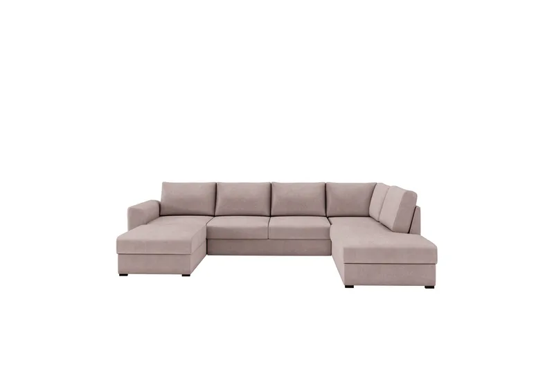 Taberk Bäddsoffa med Divan och Schäslong 4-sits - Rosa - Products - Möbler - Soffa - Bäddsoffa - Bäddsoffa divan