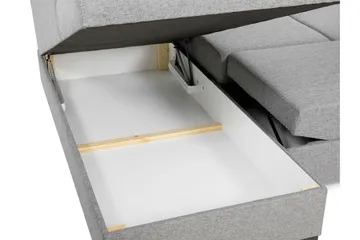 Taberk Bäddsoffa med Divan och Schäslong 5-sits i Bouclé - Rosa - Products - Möbler - Soffa - Bäddsoffa - Bäddsoffa divan