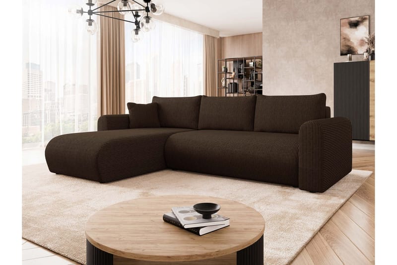 Tacon Bäddsoffa m. Divan 3-sits - Brun - Products - Möbler - Soffa - Bäddsoffa - Bäddsoffa divan