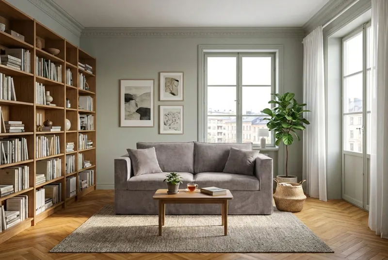 Travstad 3-sits Bäddsoffa i Chenille frammåtbäddad - Grå - Products - Möbler - Soffa - Bäddsoffa - 3 sits bäddsoffa